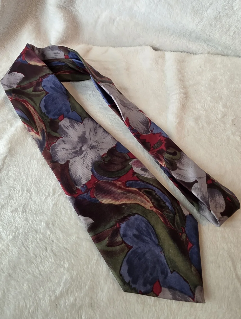 Vintage Pierre Cardin Floral Silk Tie Multicolor Designer Classic